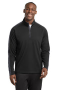 Sport-Tek Men's   Sport-Wick   Textured Colorblock 1/4-Zip Pullover