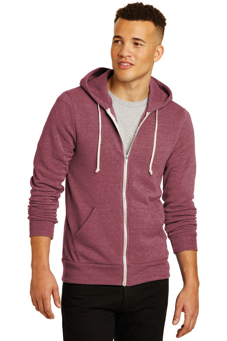 Alternative Apparel Men's  Rocky Eco  -Fleece Zip Hoodie