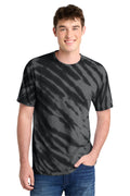 Port & Co Men's   Tiger Stripe Tie-Dye Tee