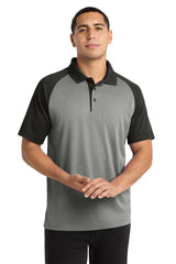 Sport-Tek Men's    PosiCharge    RacerMesh    Raglan Heather Block Polo
