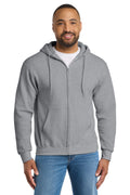 Port & Co Men's   Essential Fleece Full-Zip Hooded Sweatshirt