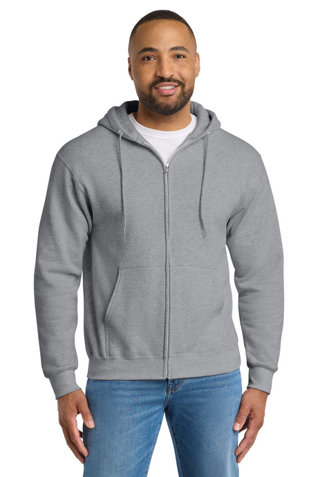 Port & Co Men's   Essential Fleece Full-Zip Hooded Sweatshirt