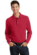 Port Authority Men's   Long Sleeve Heavyweight Cotton Pique Polo