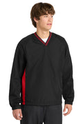 Sport-Tek Men's   Tipped V-Neck Raglan Wind Shirt