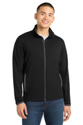 Sport-Tek Men's   Sport-Wick   Stretch Contrast Full-Zip Jacket