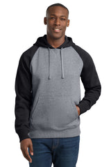 Sport-Tek Men's   Raglan Colorblock Pullover Hooded Sweatshirt