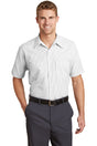 Red Kap Men's Short Sleeve Striped Industrial Work Shirt