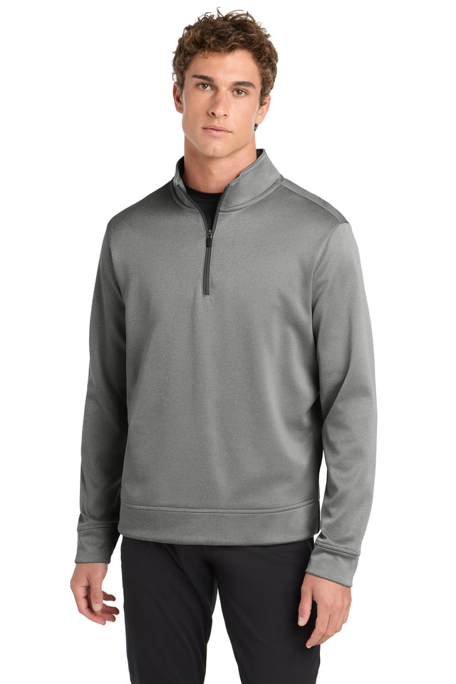 Sport-Tek Men's    PosiCharge    Sport-Wick    Heather Fleece 1/4-Zip Pullover