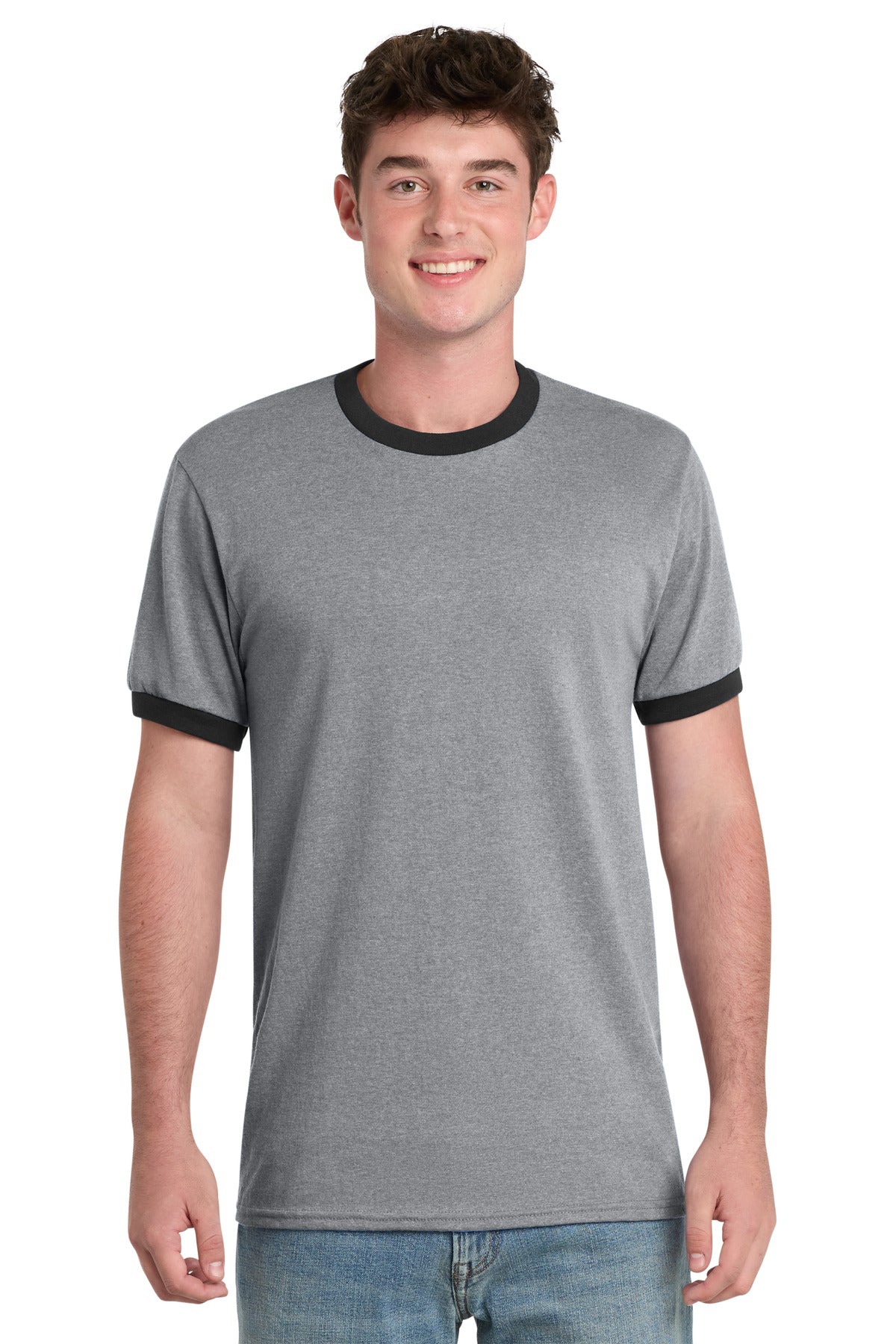 Port & Co Men's   Core Cotton Ringer Tee