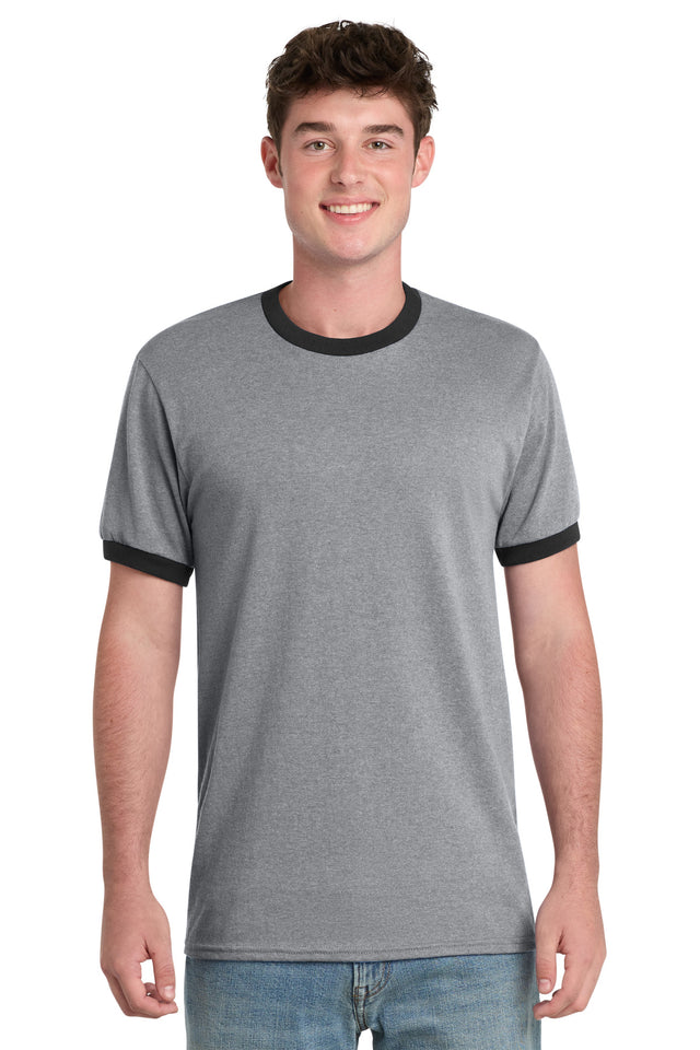 Port & Co Men's   Core Cotton Ringer Tee