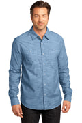 District  Made Men's Long Sleeve Washed Woven Shirt
