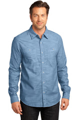 District  Made Men's Long Sleeve Washed Woven Shirt