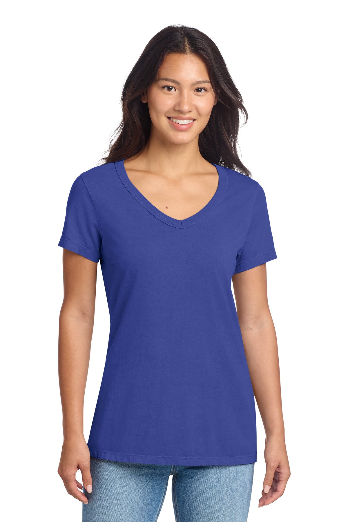 Port & Co Women's   Beach Wash   Garment-Dyed V-Neck Tee LPC099V