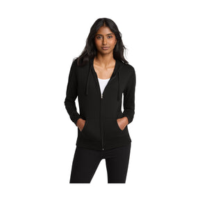 District Women's   Fitted Jersey Full-Zip Hoodie