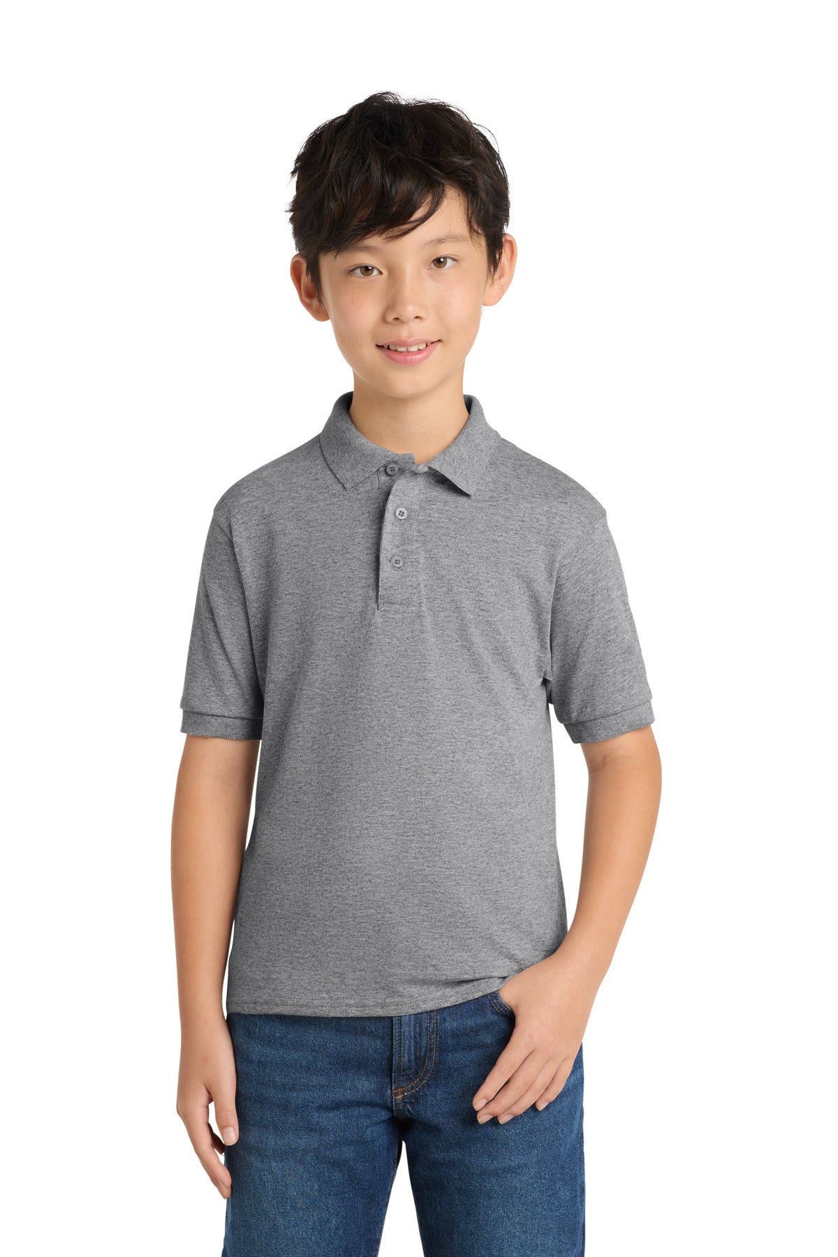 Port & Co Youth   Core Blend Jersey Knit Polo