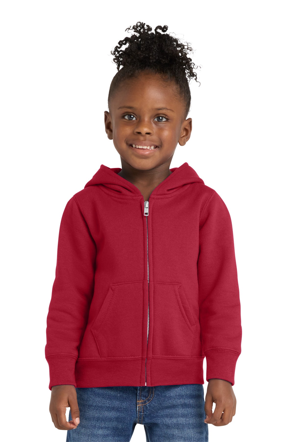 Port & Co Youth   Toddler Core Fleece Full-Zip Hooded Sweatshirt