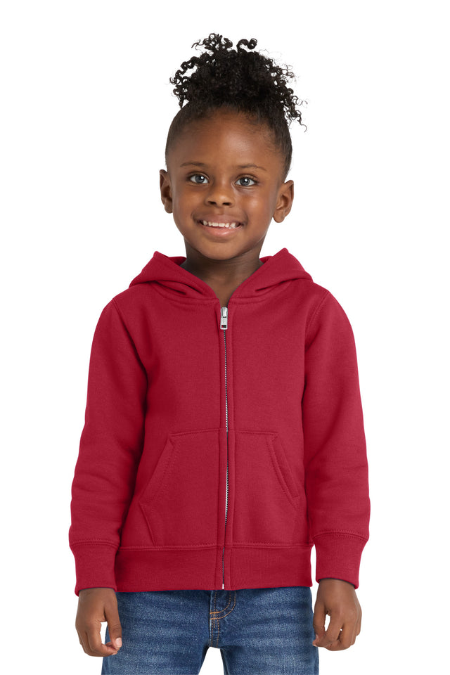 Port & Co Youth   Toddler Core Fleece Full-Zip Hooded Sweatshirt