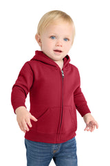 Port & Co Youth   Infant Core Fleece Full-Zip Hooded Sweatshirt
