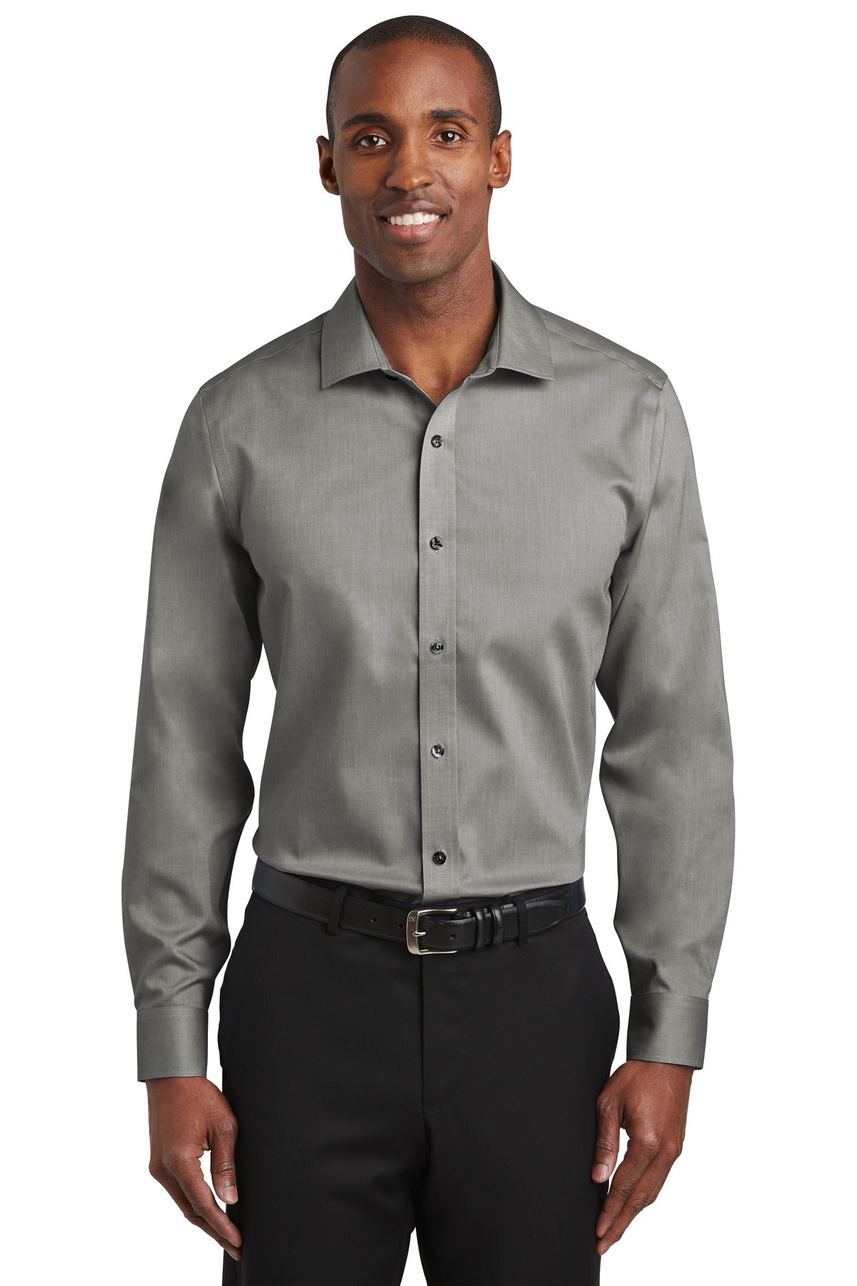 Red House Men's    Slim Fit Pinpoint Oxford Non-Iron Shirt