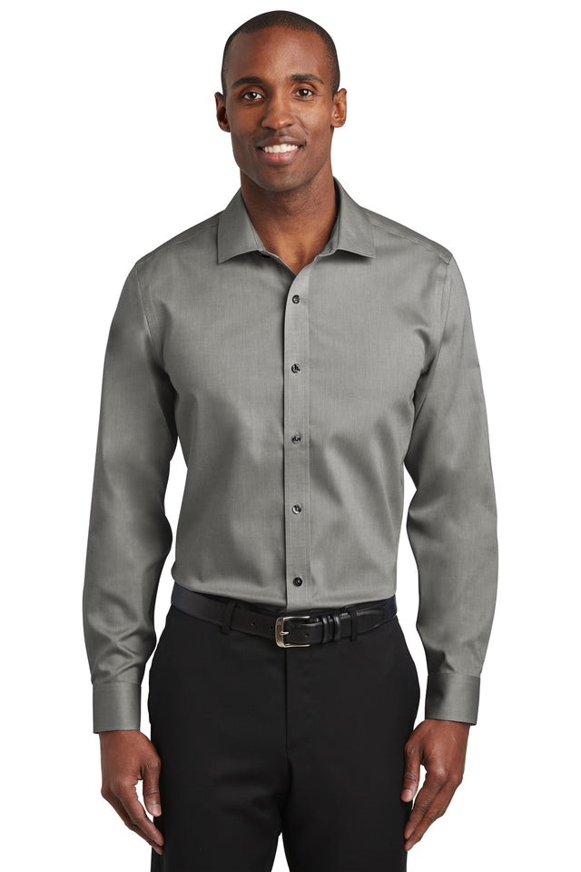 Red House Men's    Slim Fit Pinpoint Oxford Non-Iron Shirt