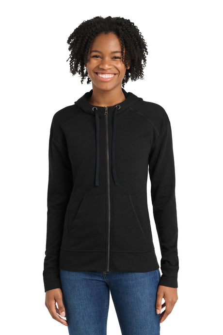 Sport-Tek Women's    PosiCharge    Tri-Blend Wicking Fleece Full-Zip Hooded Jacket LST293