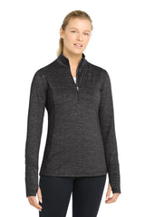 Sport-Tek Women's    Sport-Wick    Stretch Reflective Heather 1/2-Zip Pullover