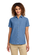 Port & Co Women's   Short Sleeve Value Denim Shirt