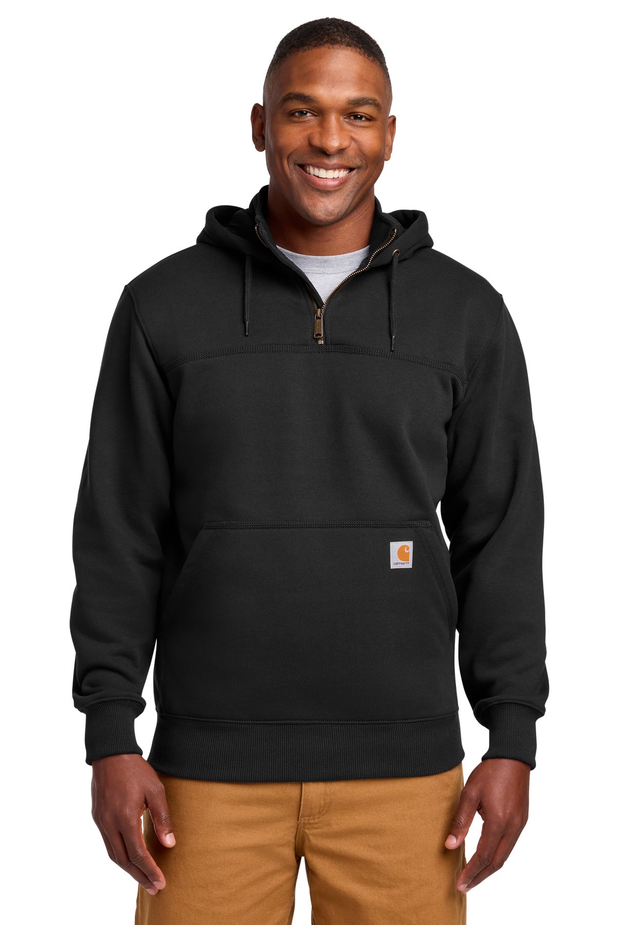 Carhartt Men's    Rain Defender    Paxton Heavyweight Hooded Zip Mock Sweatshirt