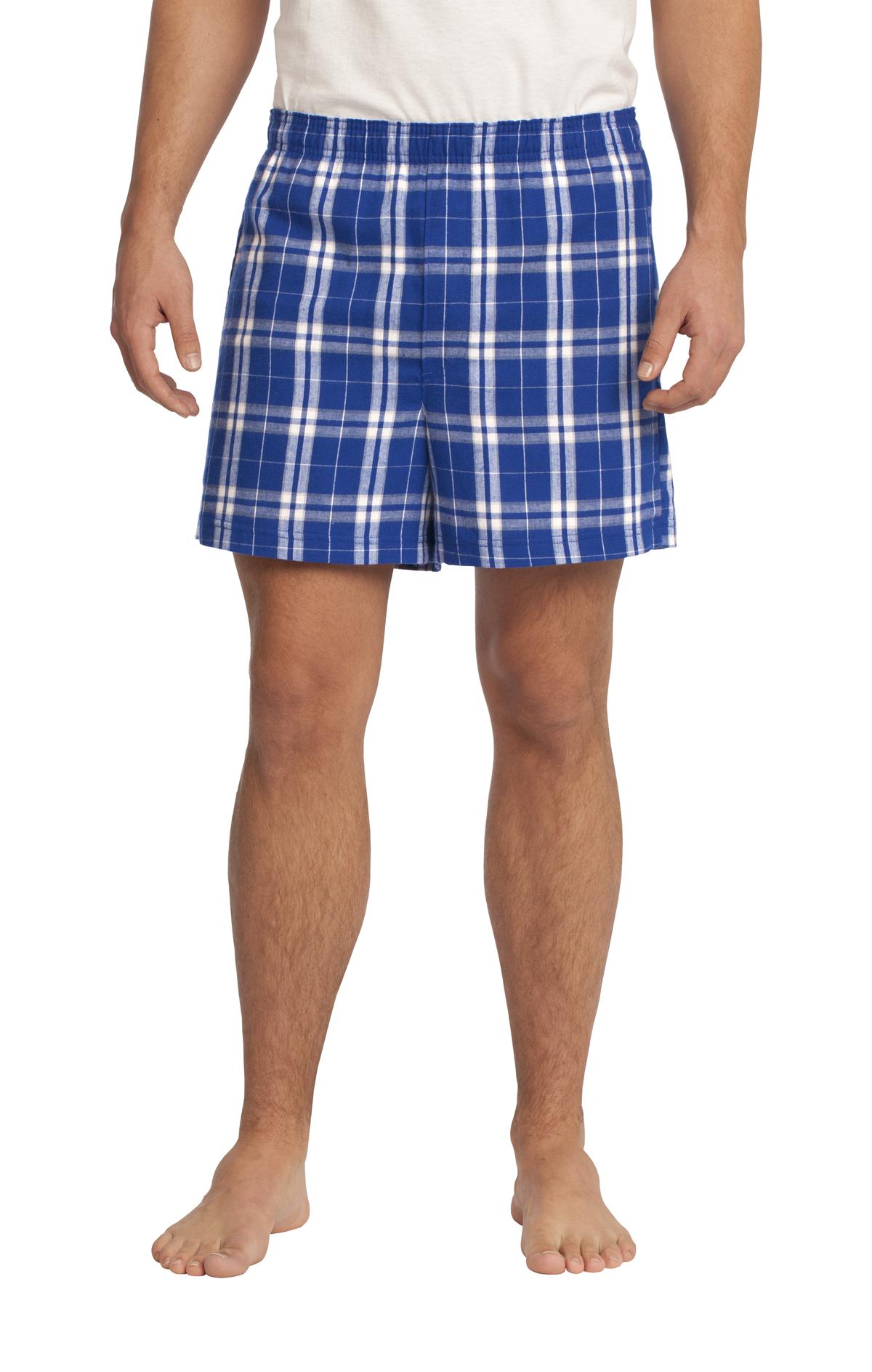District   - Young Men's Flannel Plaid Boxer