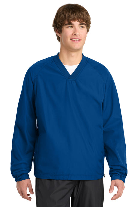 Sport-Tek Men's   V-Neck Raglan Wind Shirt