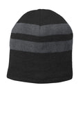 Port Authority Men's   Fleece-Lined Striped Beanie Cap
