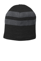 Port Authority Men's   Fleece-Lined Striped Beanie Cap