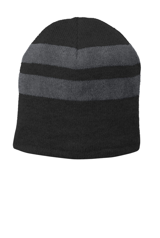 Port Authority Men's   Fleece-Lined Striped Beanie Cap