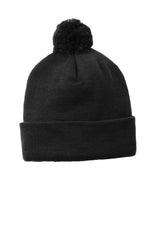 Sport-Tek Men's    Solid Pom Pom Beanie