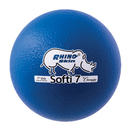 Champion Sports 7" Rhino Skin Softi Low Bounce Foam Ball Blue