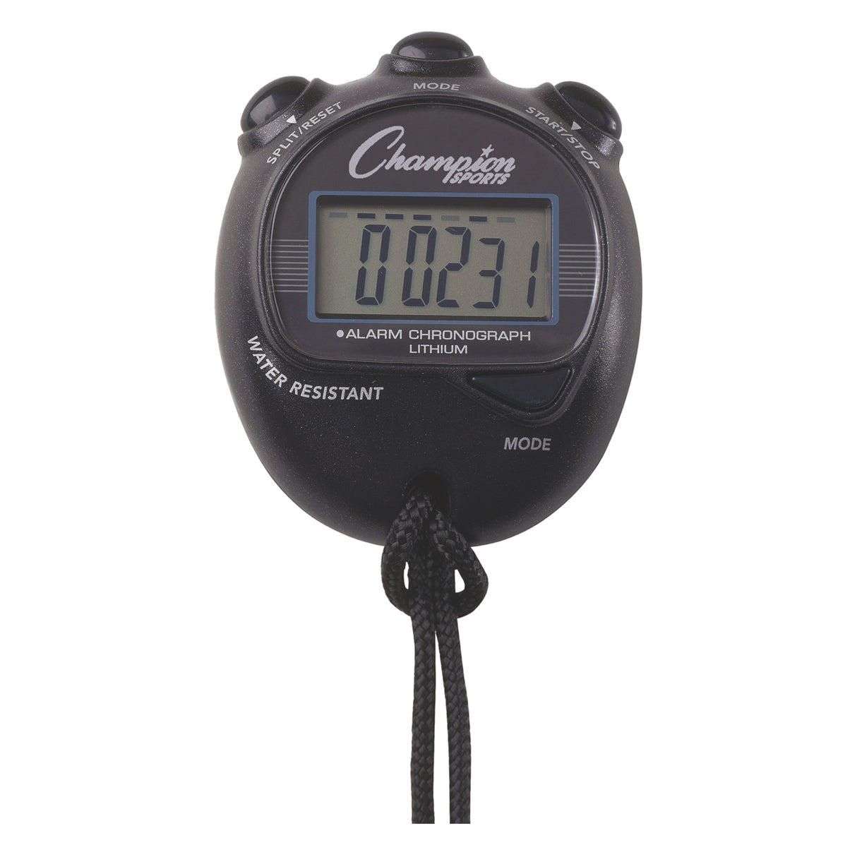 Champion Sports Big Digital Display Stopwatch Black