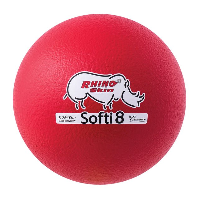 Champion Sports 8.25" Rhino Skin Low Bounce Softi Foam Ball Red