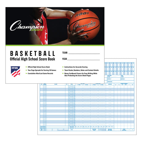 Champion Sports NFHS Approved Basketball Scorebook
