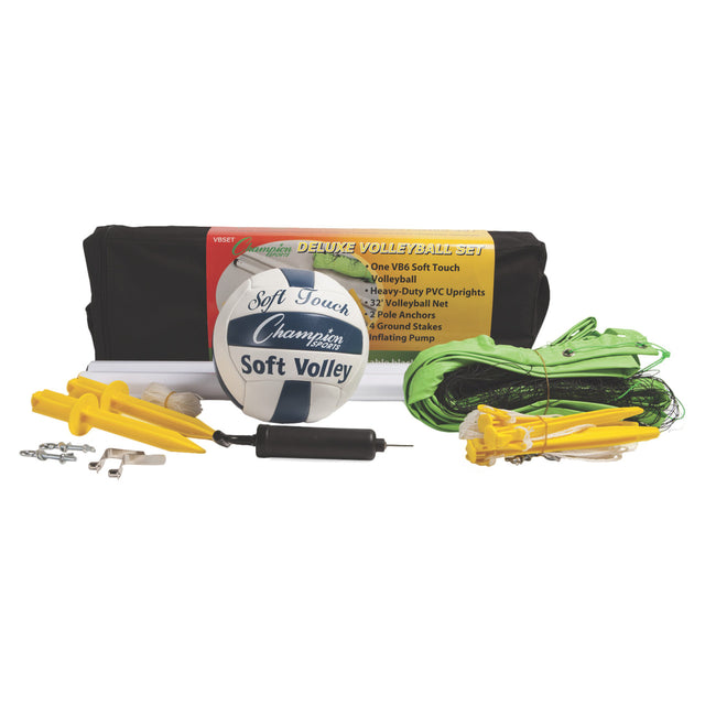 Champion Sports Deluxe Volleyball Set Net