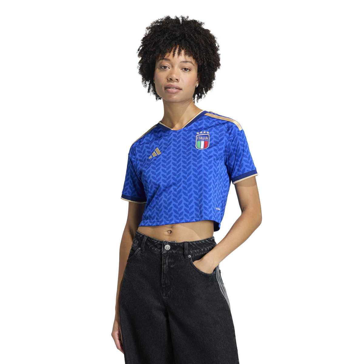 adidas Women's Italy 26 Home Cropped Jersey-3