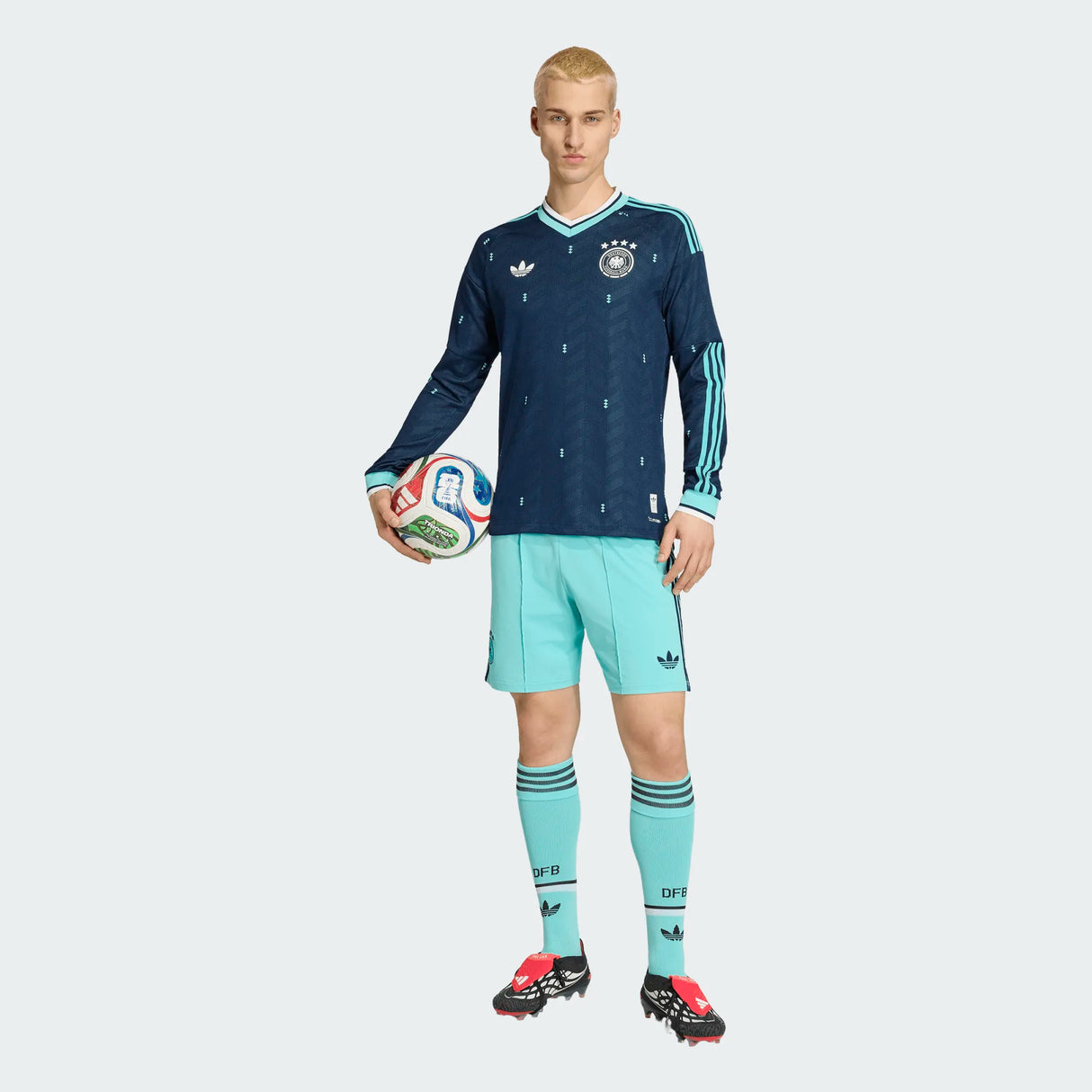 adidas Men's Germany 26 Away Authentic Long Sleeve Jersey-3