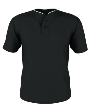 Alleson Youth Two Button Mesh Baseball Jersey With Piping
