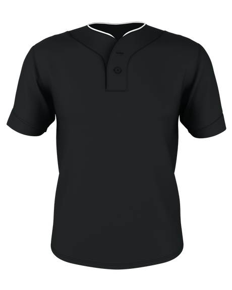 Alleson Youth Two Button Mesh Baseball Jersey With Piping