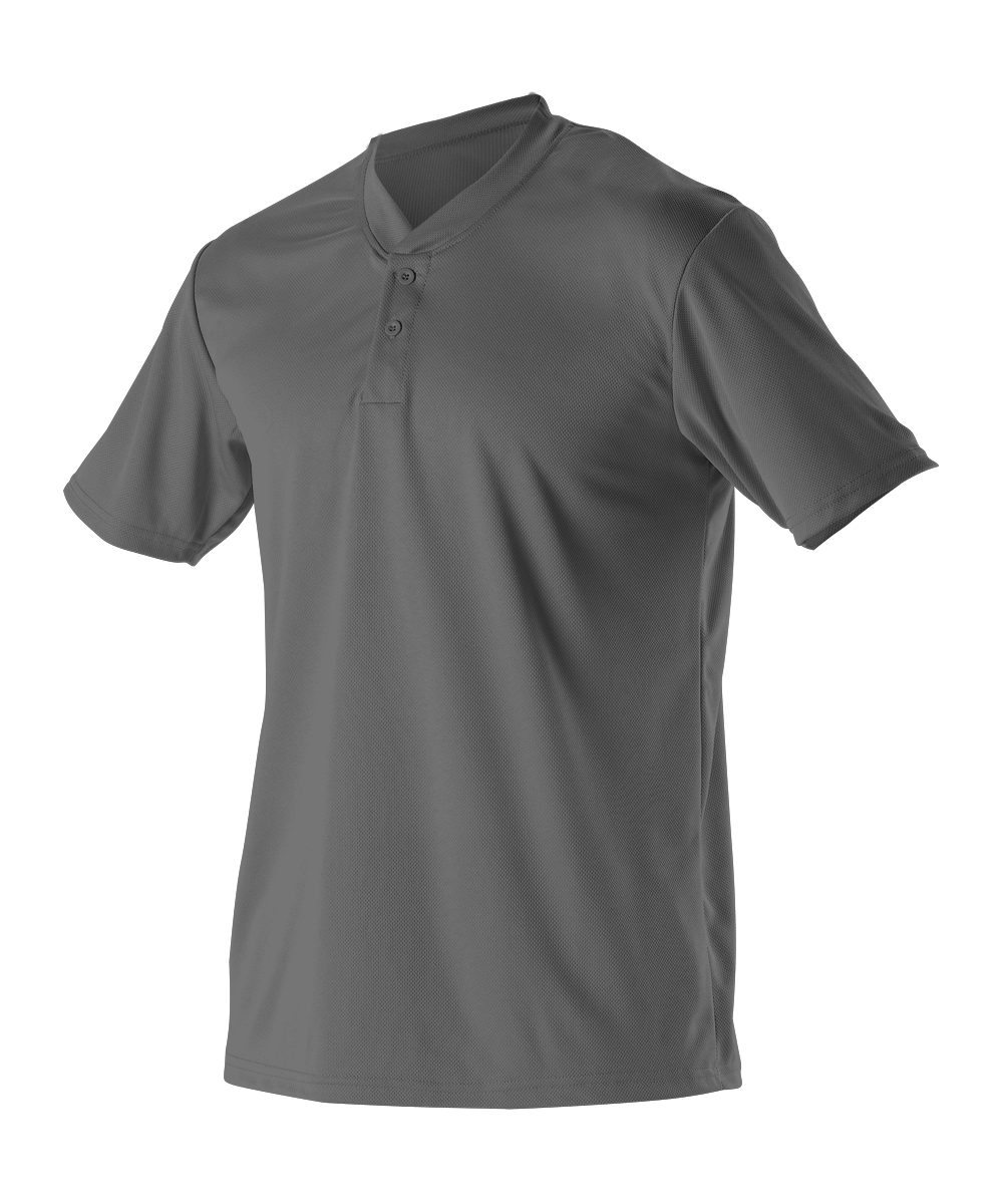 Alleson Men's 2 Button Henley Baseball Jersey
