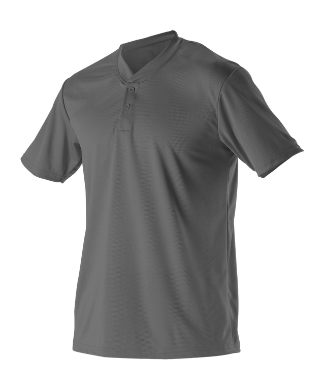 Alleson Men's 2 Button Henley Baseball Jersey