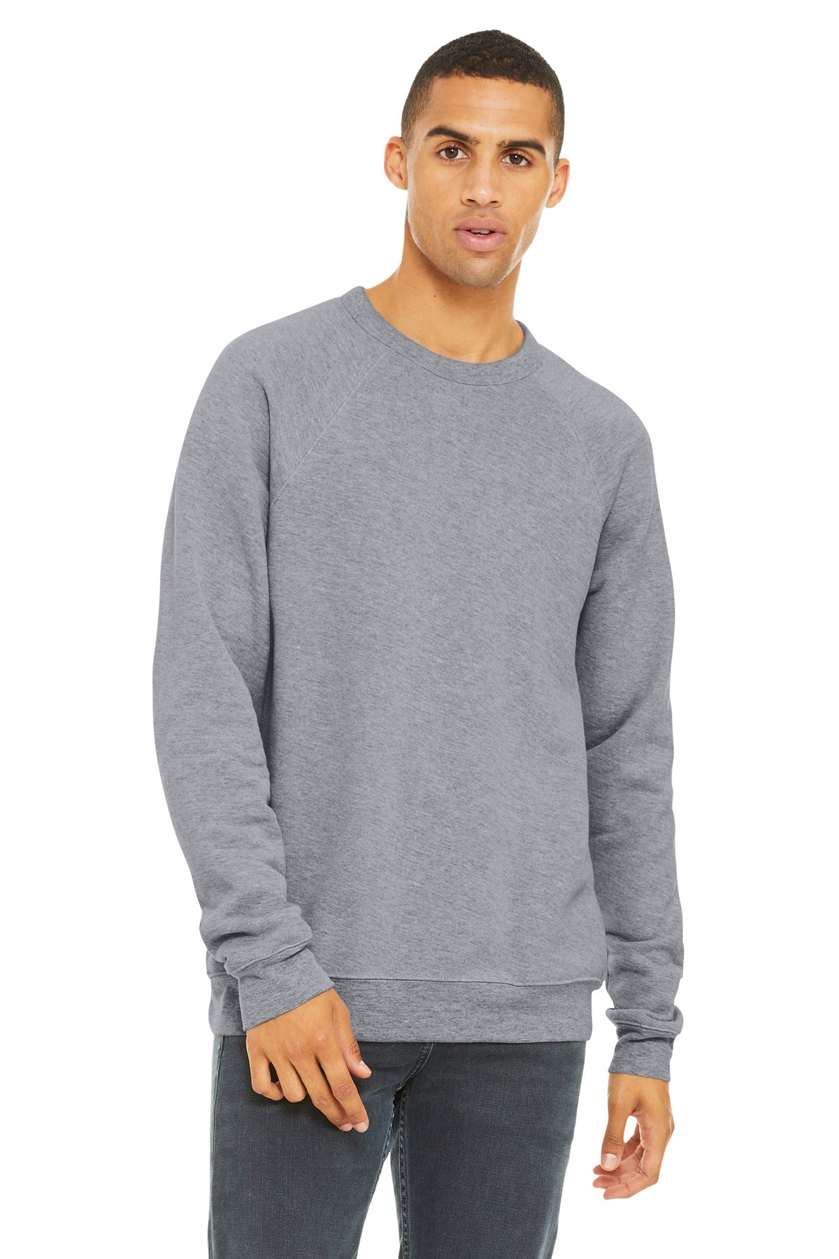 Bella + Canvas Men's    Sponge Fleece Raglan Sweatshirt