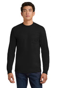 Gildan Men's   Ultra Cotton   100% US Cotton Long Sleeve T-Shirt with Pocket