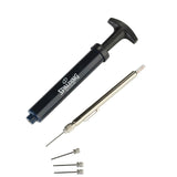 Spalding Ball Kit; 6" Dual Action Pump 3 Needles Pressure Basketball Gauge