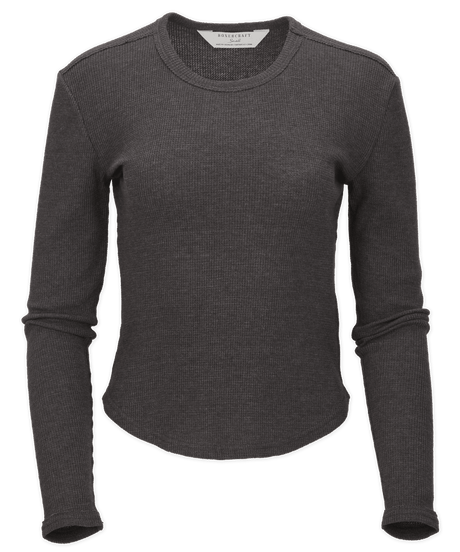 Boxercraft Women's Waffle Knit Baby Long Sleeve Tee Womens Apparel Shirts & Tops