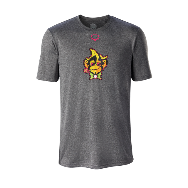 Wilson Adult Party Animals Heather Tech Baseball Tee-1